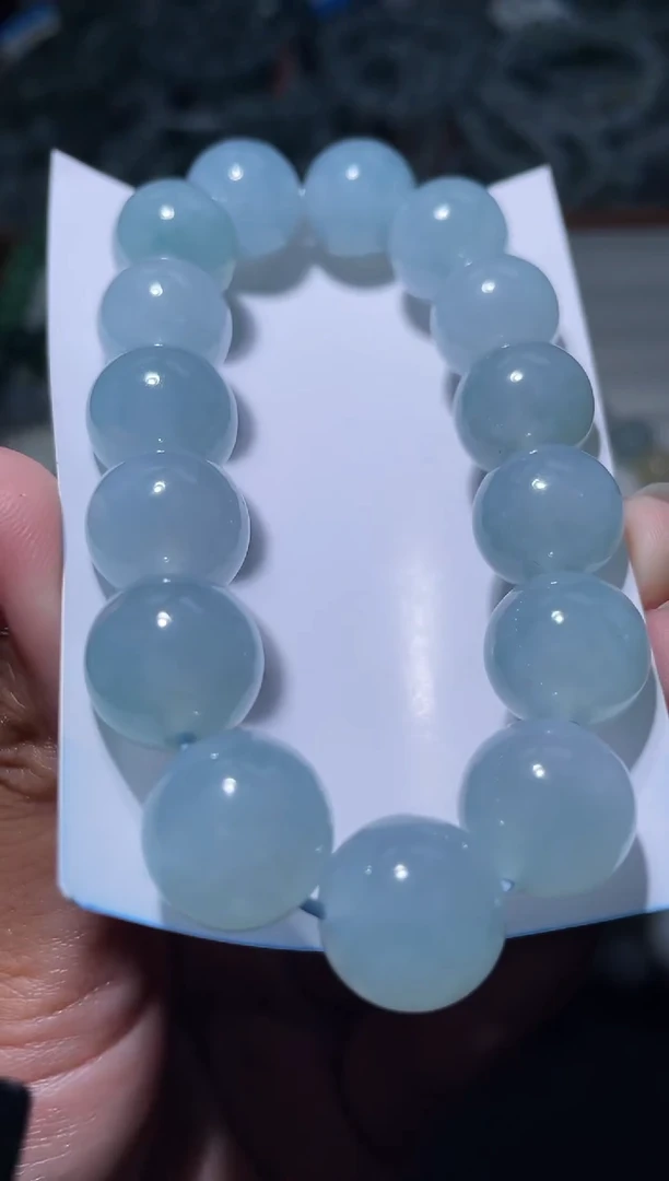 未镶嵌定制翡翠天然缅甸翡翠手串90