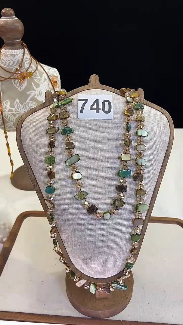 项链钛钢淡水珍珠740