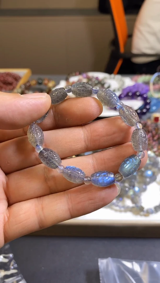 【闪购商品】水晶手链未镶嵌全蓝光回纹珠......