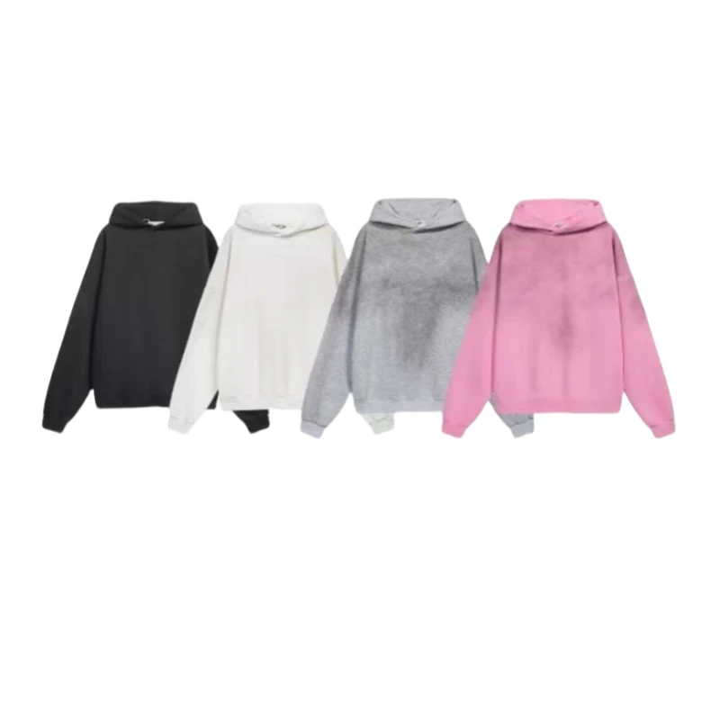 2025宽松潮牌渐变色宽松连帽卫衣-906