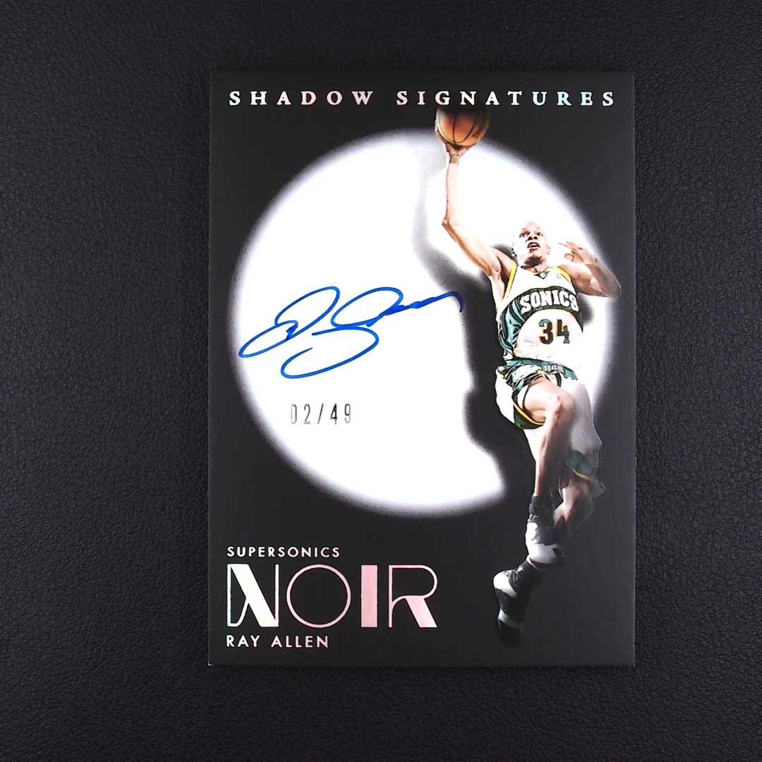 雷阿伦 Noir 影子签 49编   帕尼尼NBA国宝手提签字球星卡