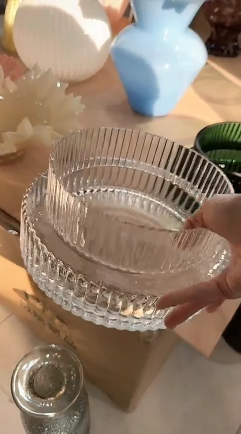 【闪购商品】玻璃透明竖条纹