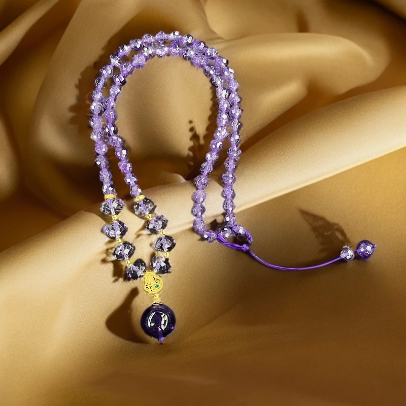 【何姐聊收藏】巴西紫水晶项链复古宫廷风颈饰帝王紫 YS0440999