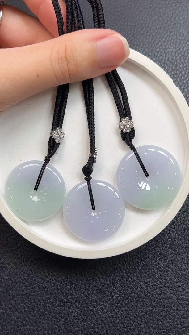 翡翠未镶嵌颈饰YM1187-2平安扣多样性发1件