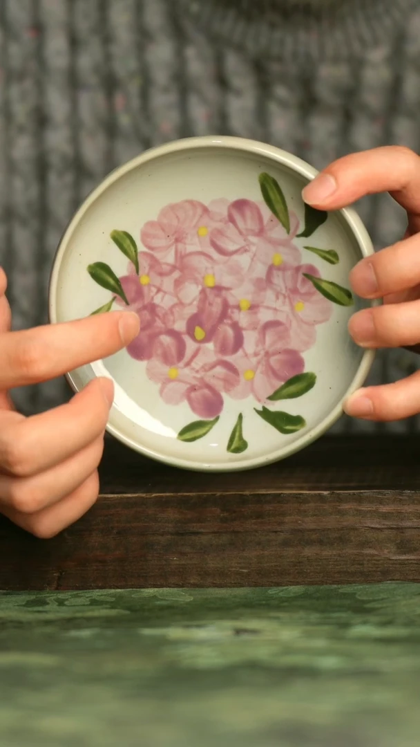 陶瓷青诗集手工手绘瓷器