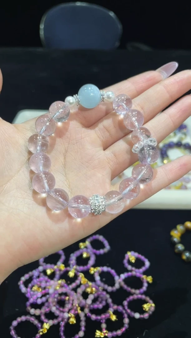 【闪购商品】烟晶手链银S925镶嵌浮力22018