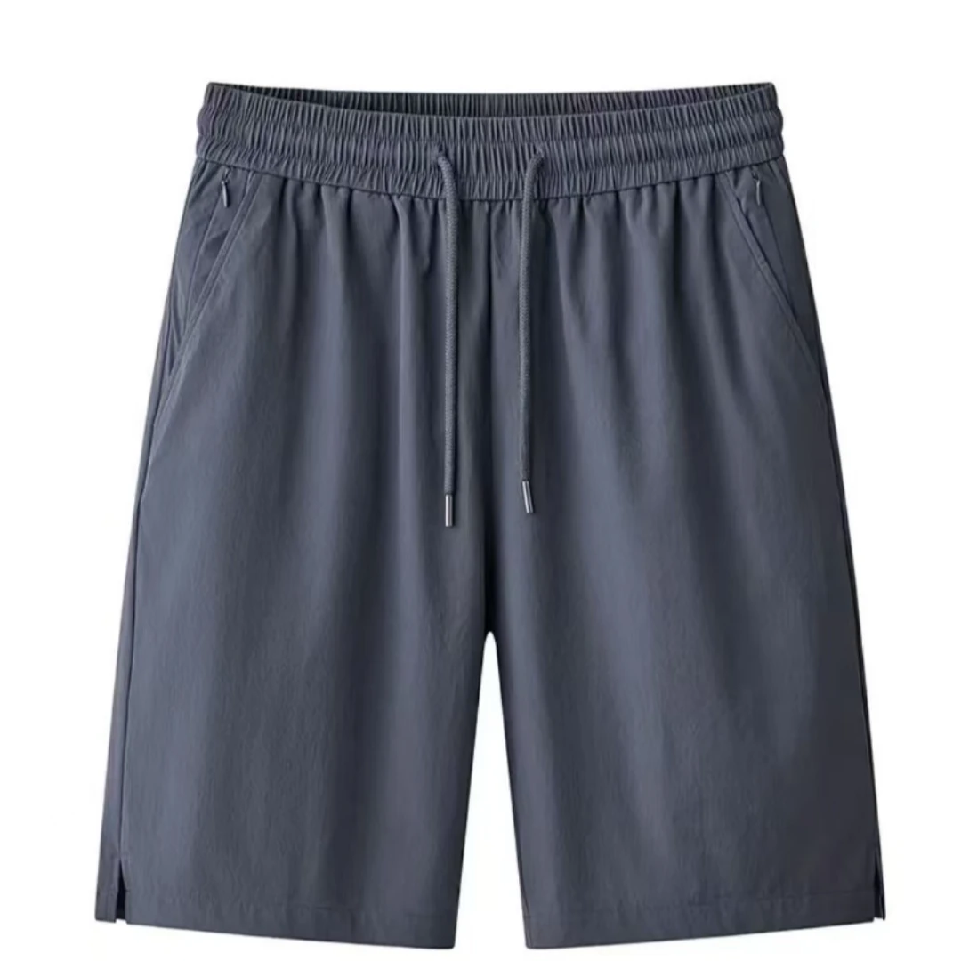 男士冰丝速干短裤超薄透气宽松休闲运动中裤五分裤冰凉格短裤5502