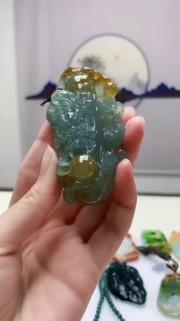 定制翡翠未镶嵌5159zm-毛货挂件59