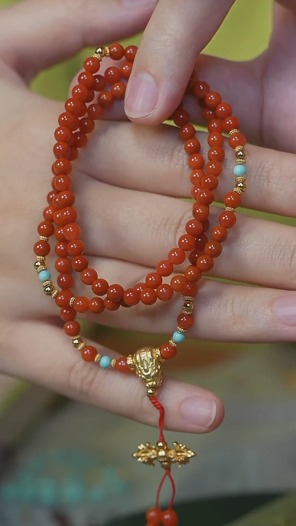 未镶嵌手串南红玛瑙AA/南红多圈手串4.5mm