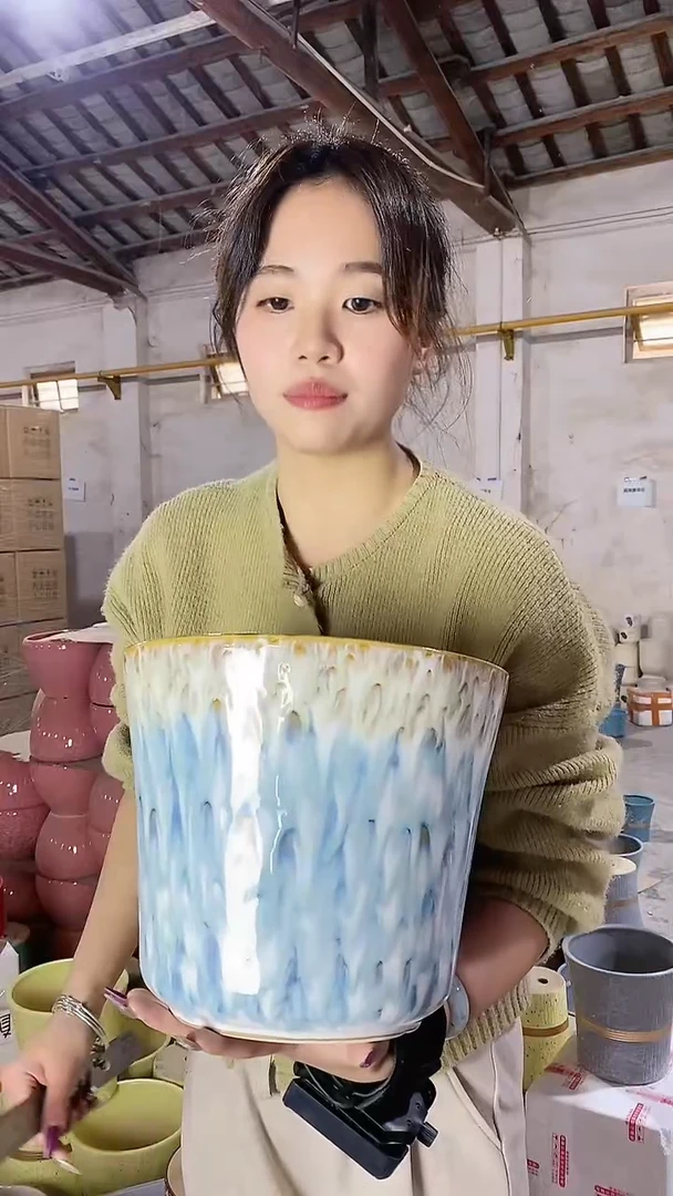 【闪购商品】陶瓷25*22  瑕疵 小蛮腰豹蓝转豹黄大L