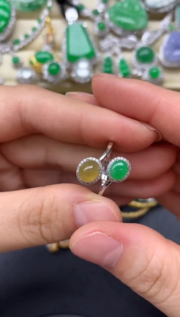 翡翠戒指18K金镶嵌314-中国好珍宝