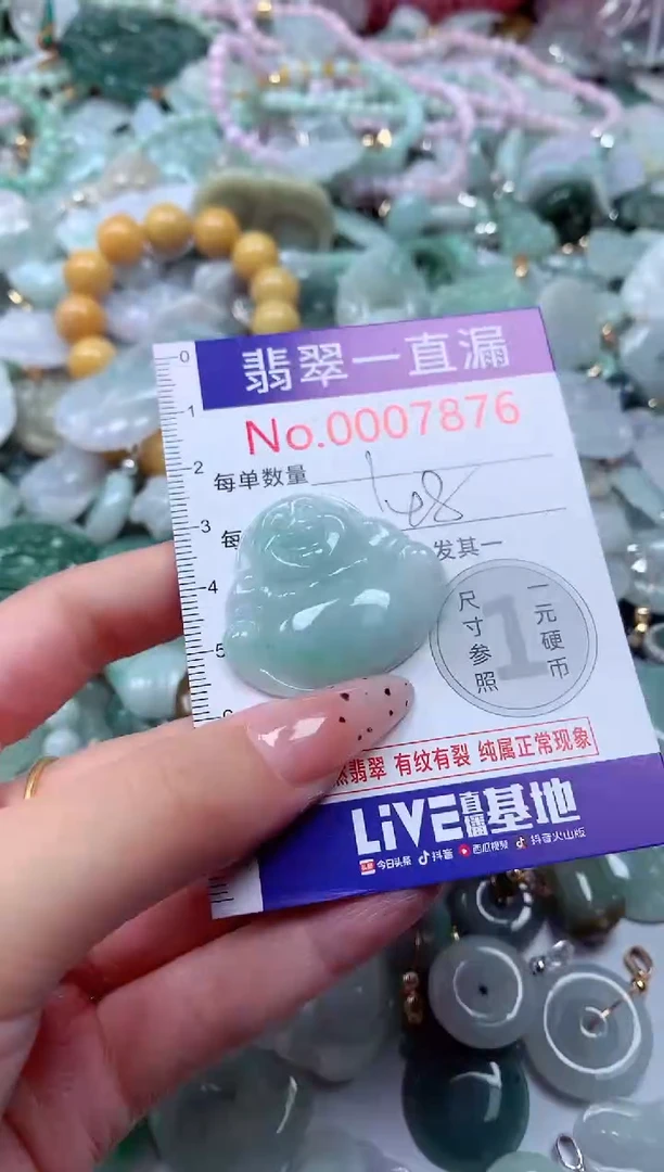 翡翠未镶嵌吊坠(不含链)7876
