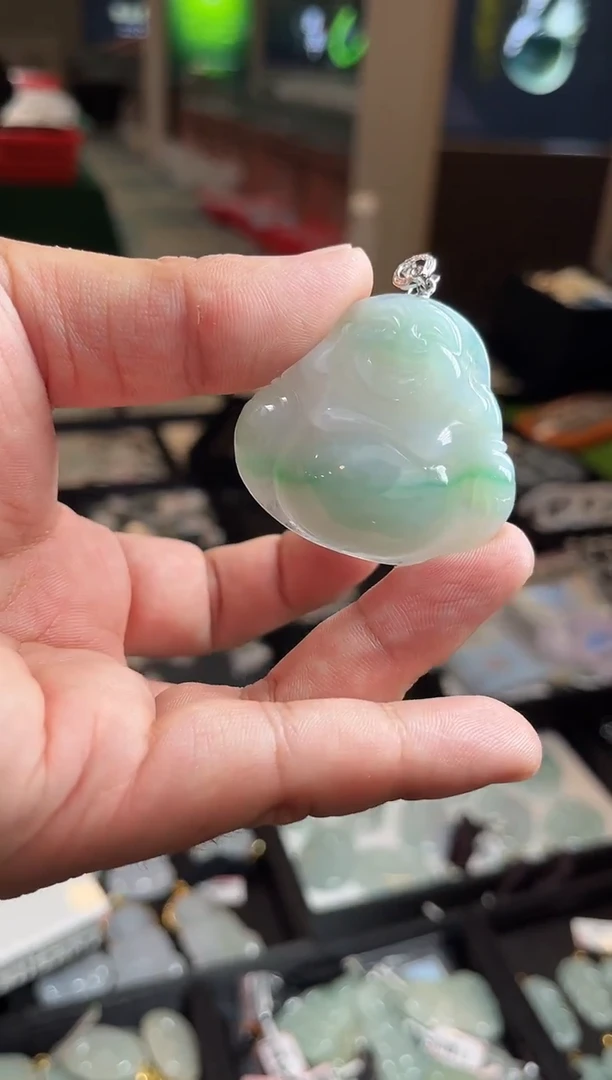 颈饰18K金镶嵌翡翠14096/多样性发一个