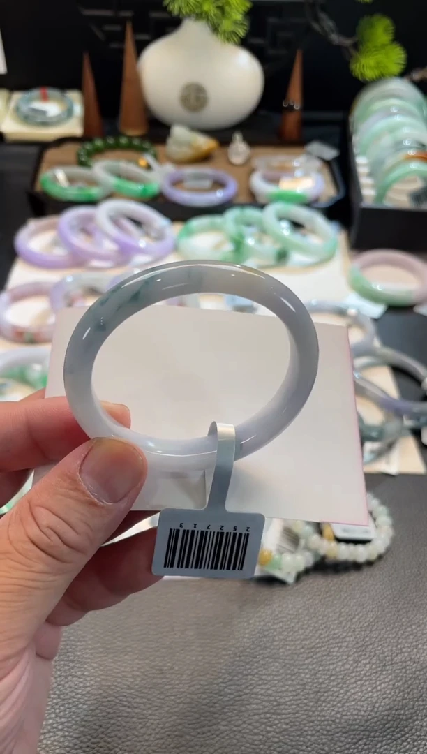 未镶嵌手镯翡翠53号链接 有纹 53贵妃