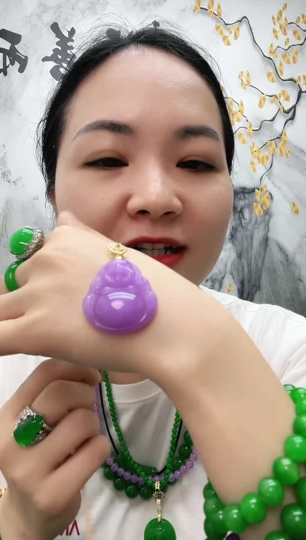 颈饰未镶嵌翡翠紫翡小号佛公