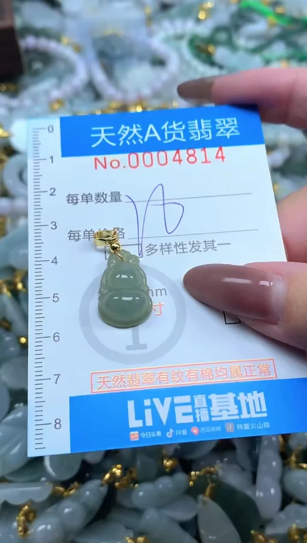 颈饰未镶嵌翡翠净货挂件-4814