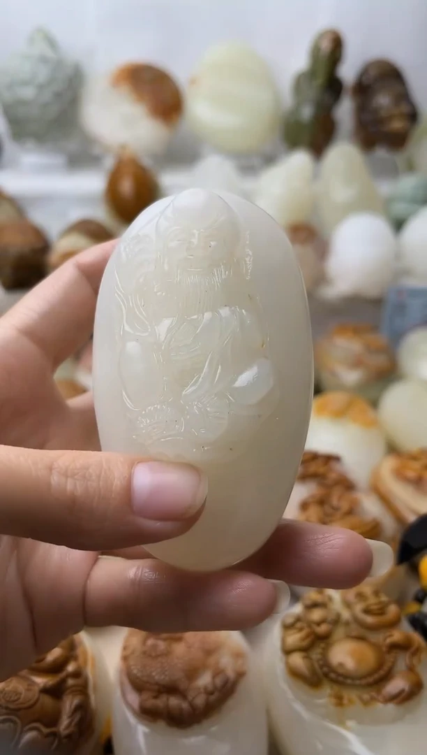 石材古青石棉纹正常不退换寿星