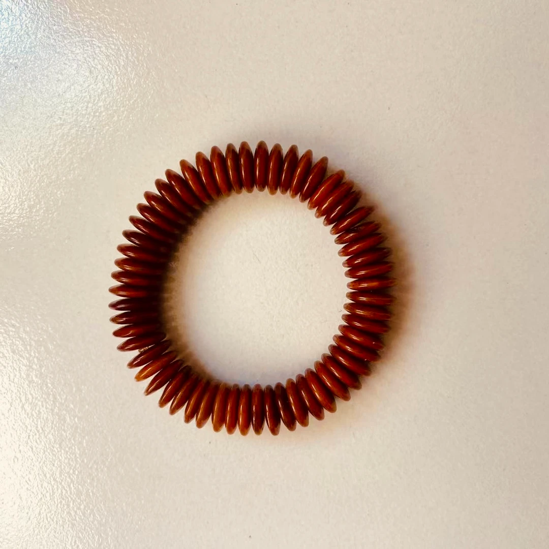 西藏民族风藏式牧区天然牦牛骨单圈手串 高密度老料文玩手串