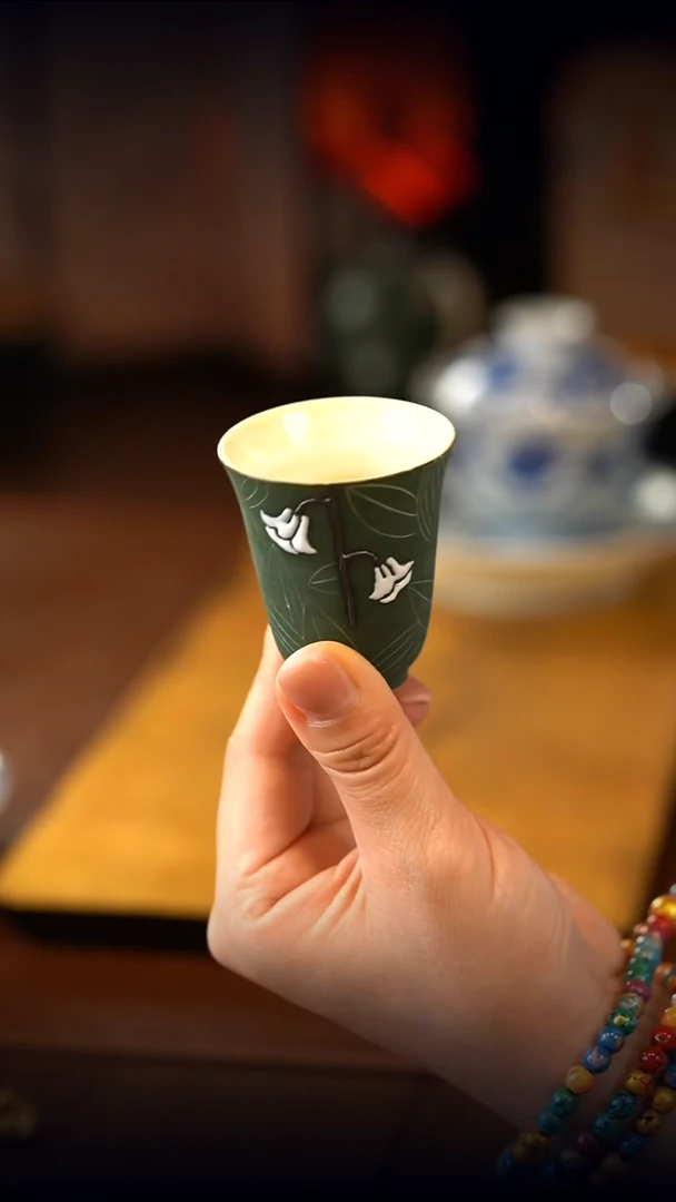 【刷刷粉丝专属】手绘铃兰花系列-闻香杯