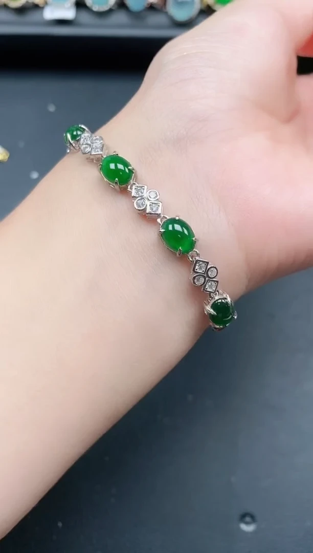 翡翠戒指银S925镶嵌11111