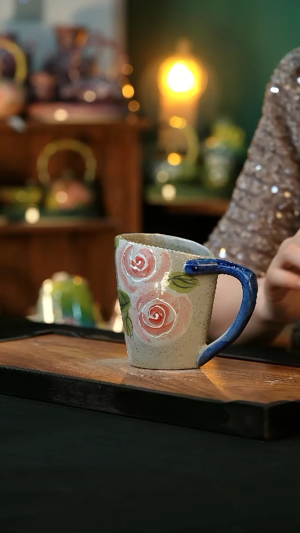 瓷片手绘心瓷陶瓷浮力