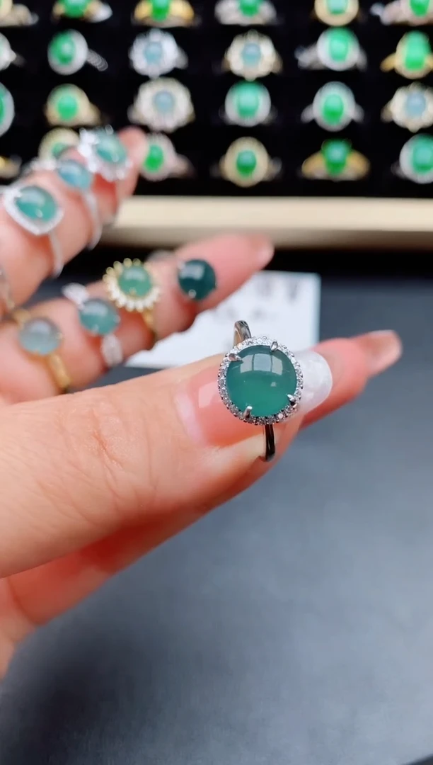 【闪购商品】翡翠戒指银S925镶嵌50800