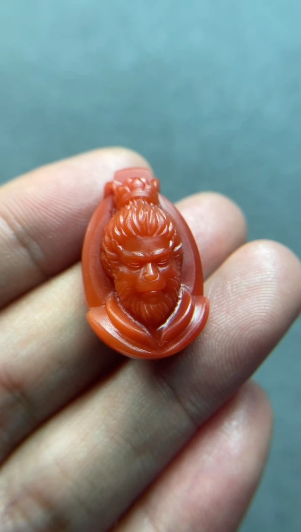 【闪购商品】南红玛瑙配饰未镶嵌苏工雕刻瓦西料大圣