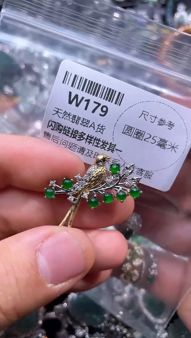 【闪购商品】翡翠颈饰未镶嵌W179胸针