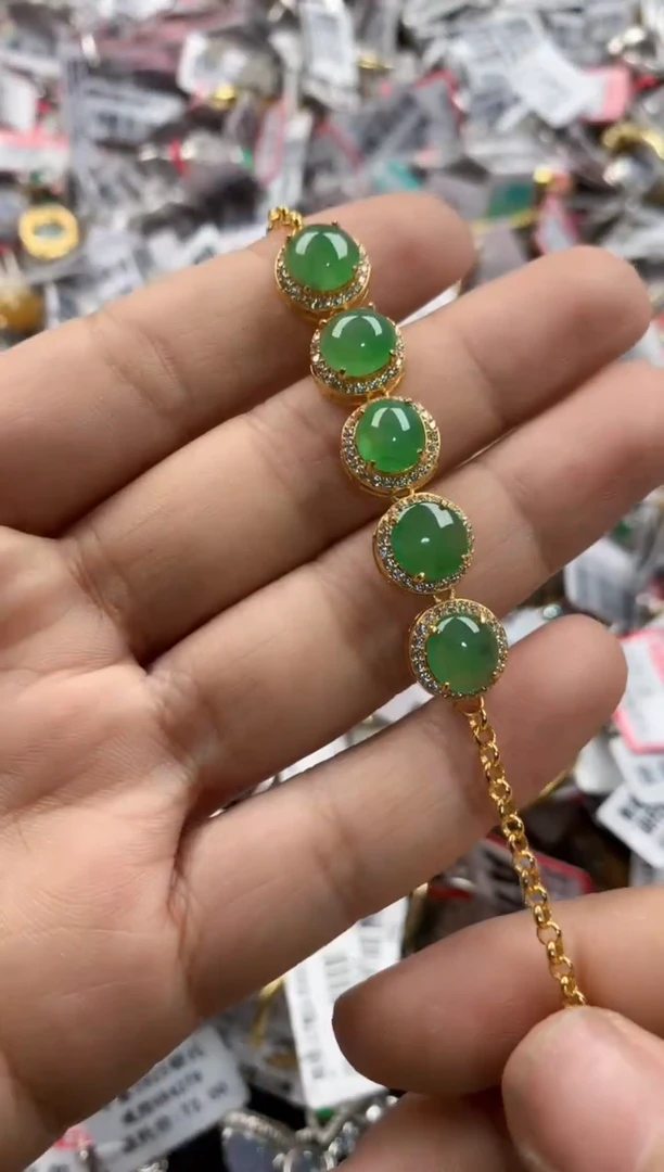 银S925镶嵌戒指翡翠3333    1