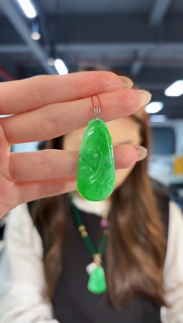 【闪购商品】翡翠颈饰18K金镶嵌缅料A货/支持复检/一件