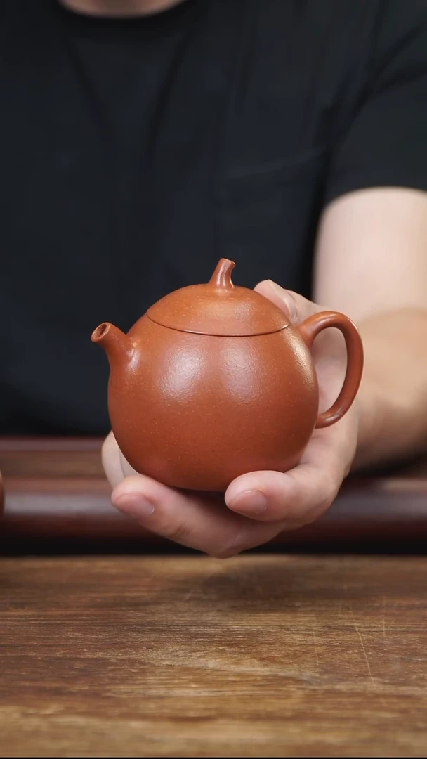 茶壶紫砂150ml 茄瓜 红降坡泥