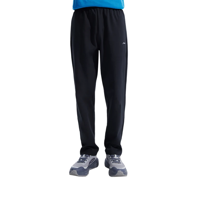 李宁冰丝裤男夏季薄平口直筒裤训练健身运动针织长裤AKLV727