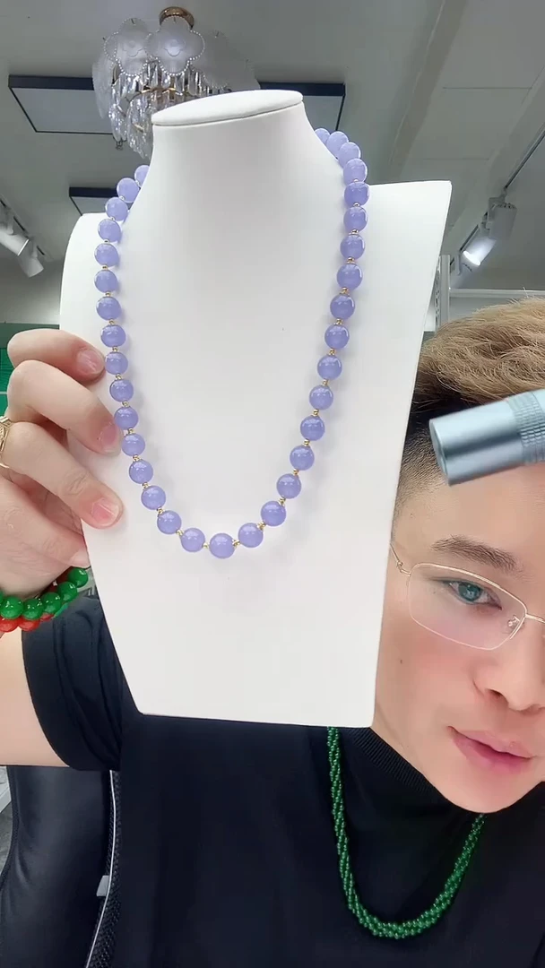 翡翠14K金镶嵌颈饰D368项链