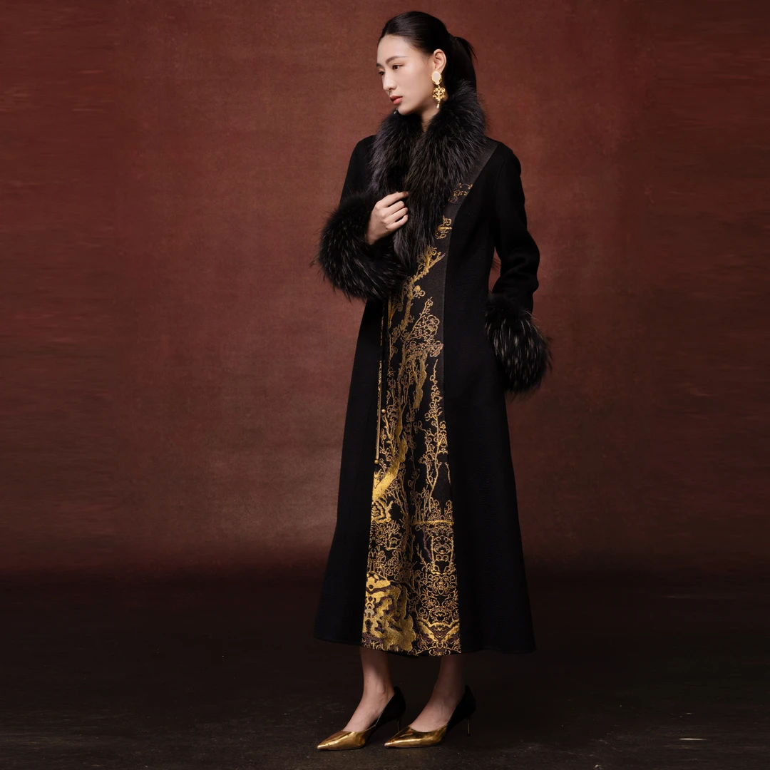 曜夜藏香大衣 新中式国风新款气质