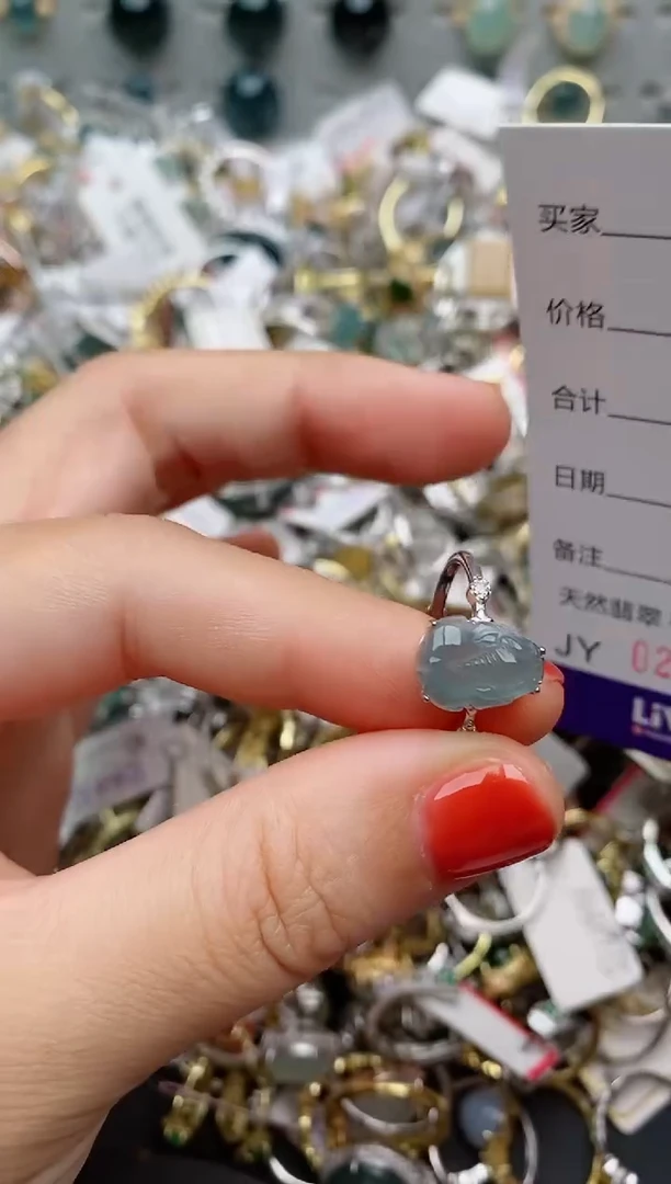 银S925镶嵌戒指翡翠.752