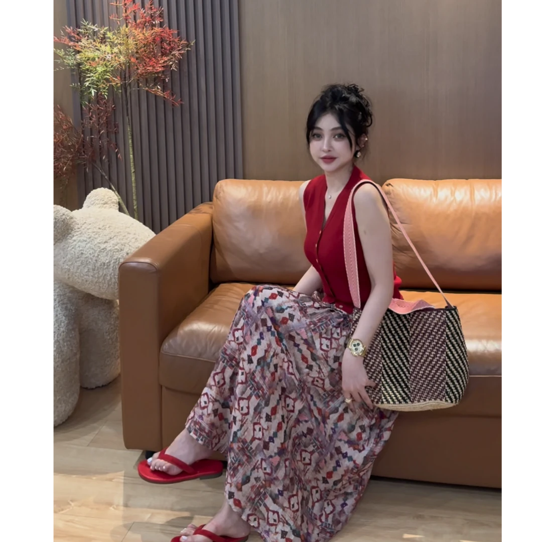 E9 小香风收腰显瘦马甲背心上衣 EE0902