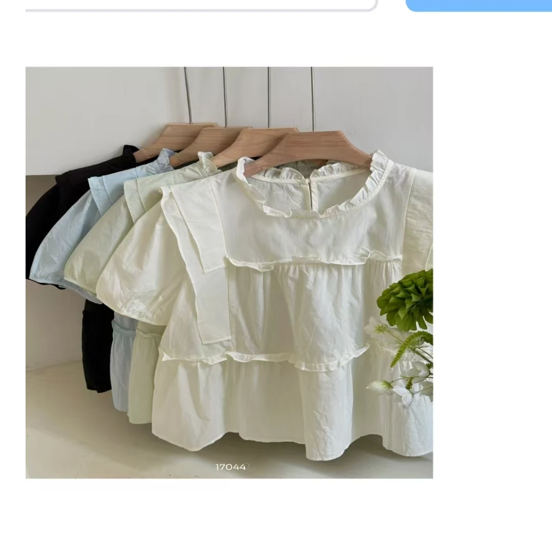 【杭州S姐】木耳边小衫17044