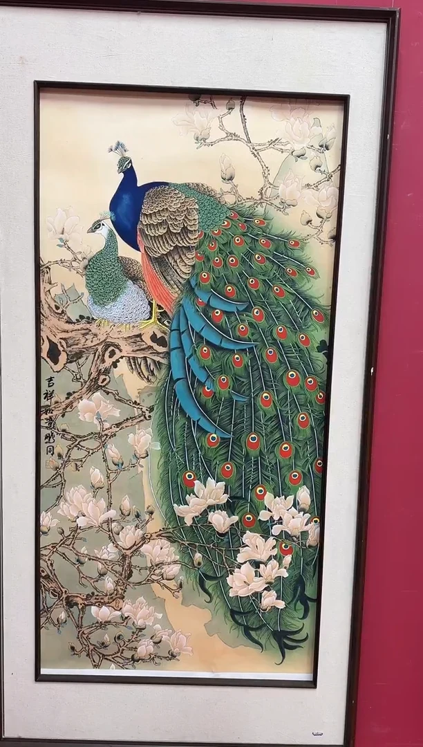 国画z天津人美-陈鹏同国画工笔花鸟8平尺