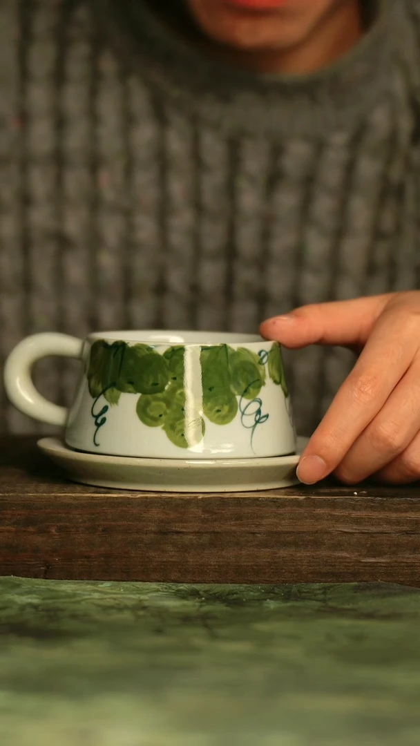 瓷器青诗集手工手绘瓷器