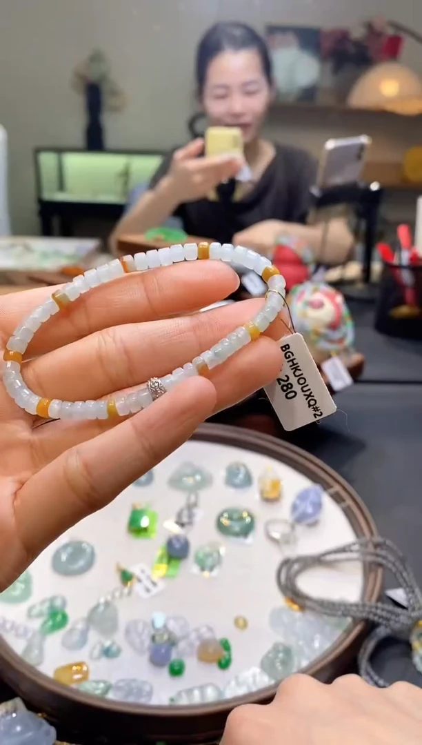 未镶嵌手链翡翠手串