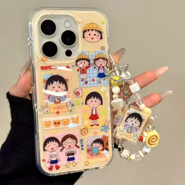 诚星泽可爱樱桃小丸子适用苹果手机壳软华为vivo小米荣耀oppo新款