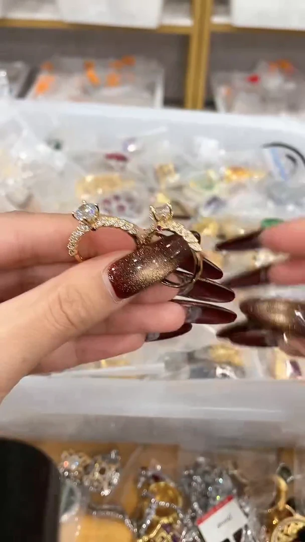 【闪购商品】合成钻石合金q609白色戒指