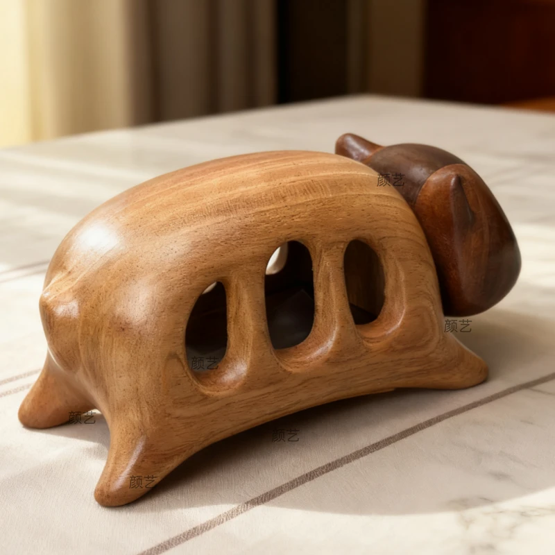 可爱龙猫巴士实木摆件创意桌面装饰品节日礼物