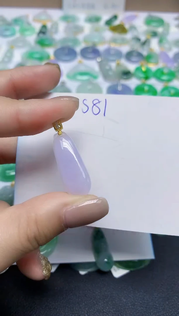 颈饰未镶嵌翡翠天然缅甸翡翠A货翡翠百元以上9元证书费自理