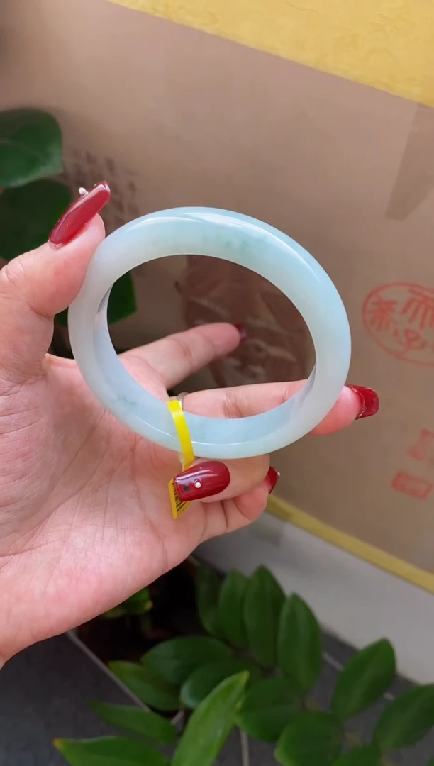 【闪购商品】翡翠手镯未镶嵌（果冻冰胶蓝绿）31号