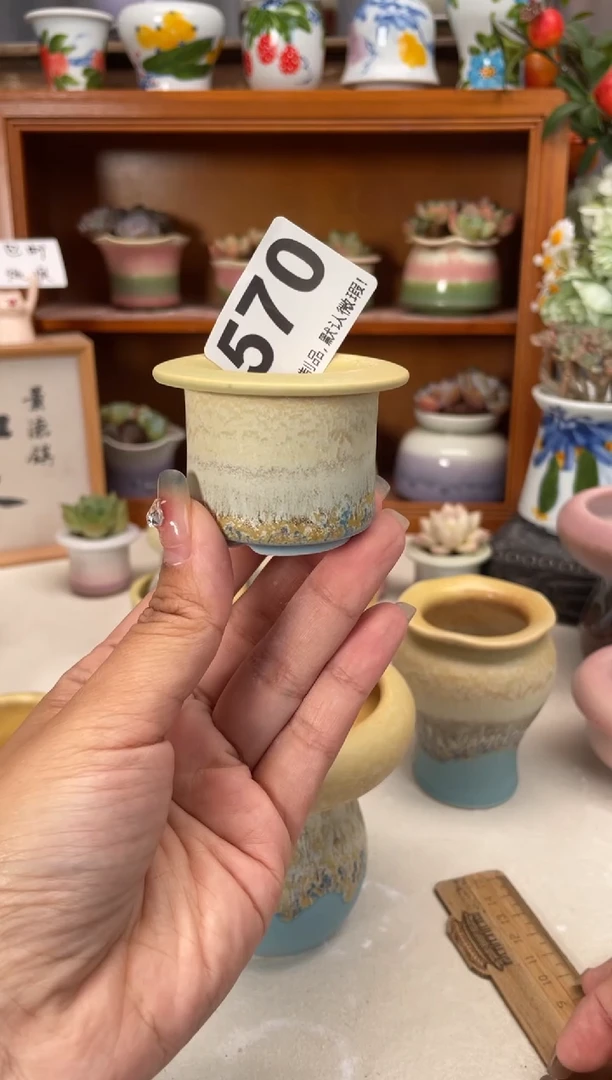 瓷片梅*570知木小芳花盆编号