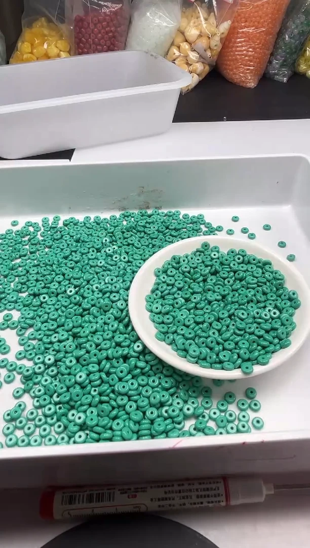 未镶嵌颈饰玛瑙/玉髓W1864高瓷玉化绿*松算盘6*3mm*30颗