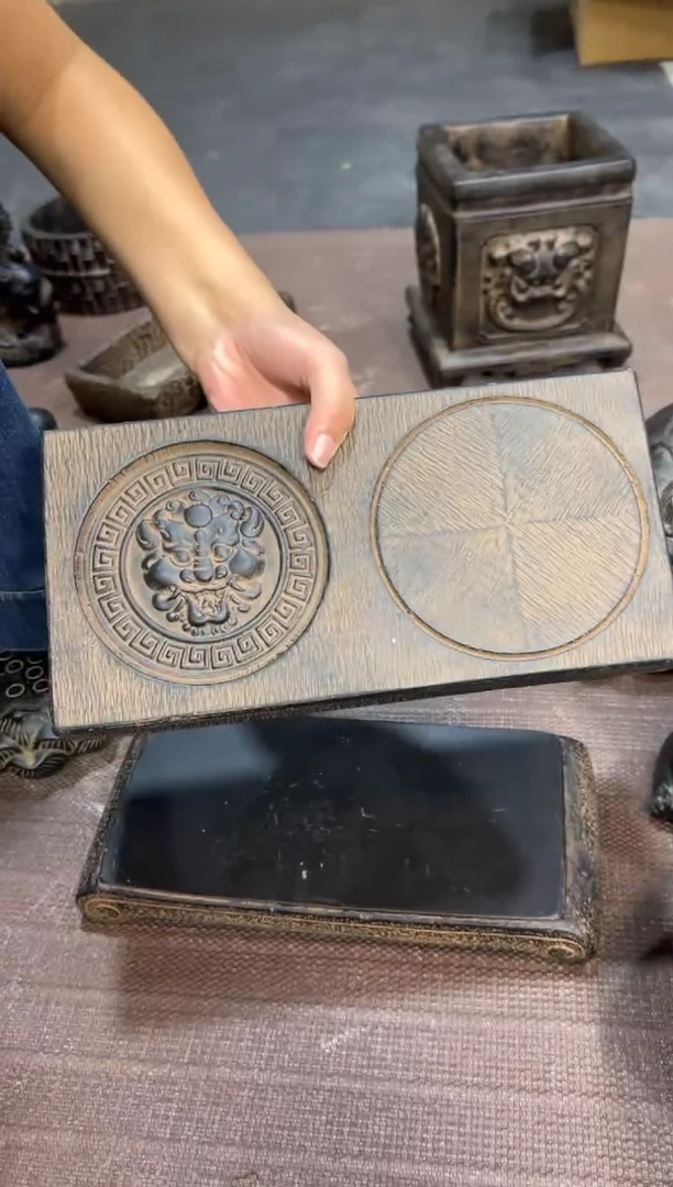 陶土【火山泥】兽头茶承