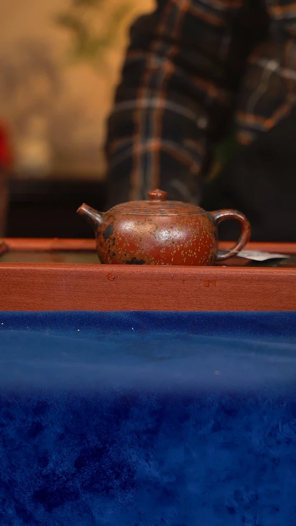 紫砂  宜兴紫砂 CJY 墨金烧 半月