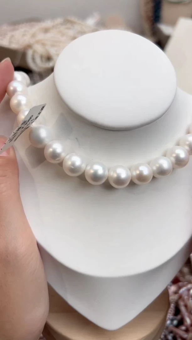 未镶嵌7淡水珍珠无核大龙珠*项链11mm左右